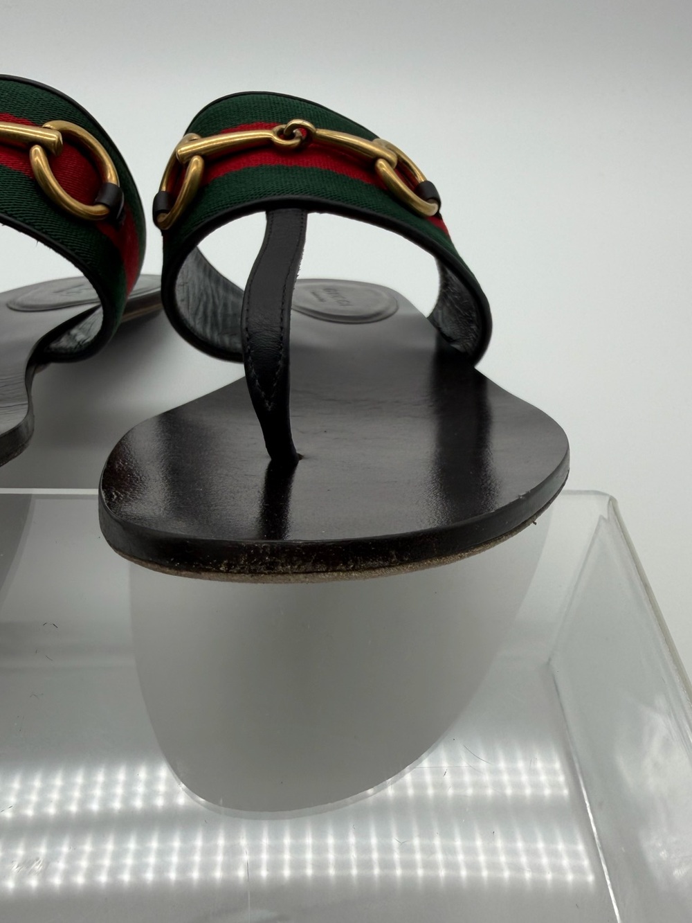 Gucci Black Lifford Leather Flip Flop Thong Sandal Size 35+ - Picture 10 of 15